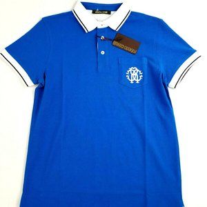Neww Roberto Cavalli Men's Wovern Polo size S